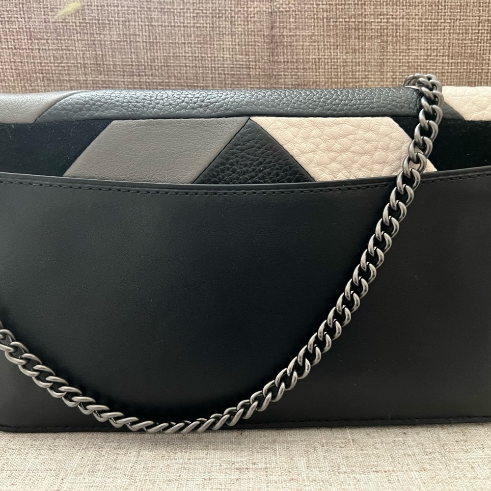 Coach Black, Gray, and Cream Clutch - Picture 2 of 5